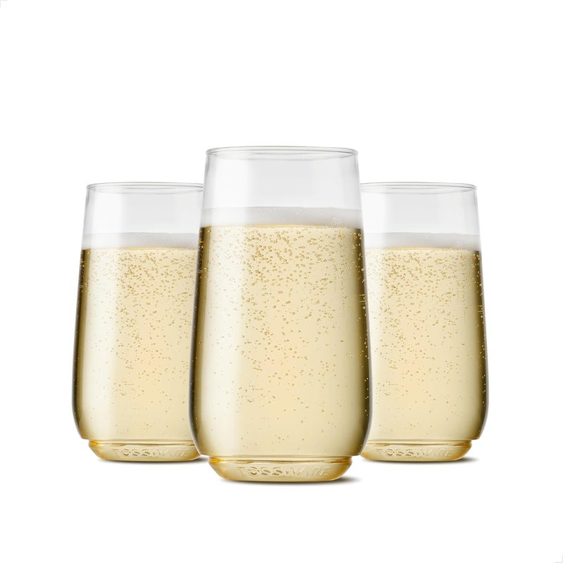 TOSSWARE POP 6oz Flute Jr SET OF 12, Premium Quality, Recyclable, Unbreakable & Crystal Clear Plastic Champagne Glasses, 12 Count (Pack of 1) - Image 1
